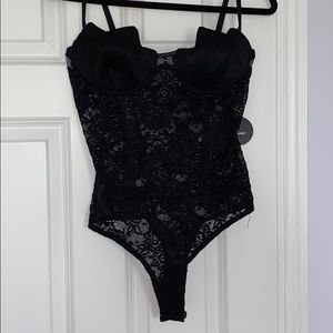 Black lace bodysuit
